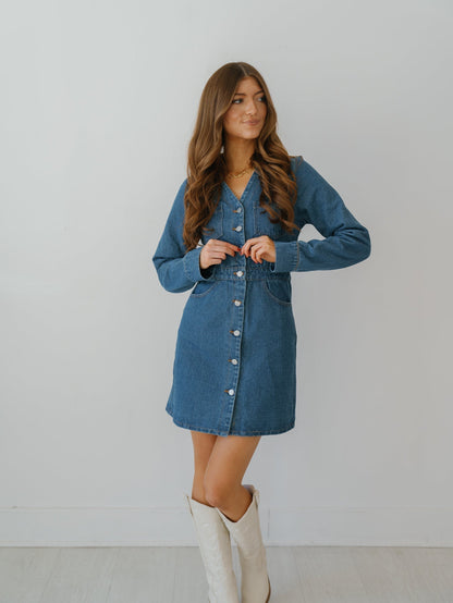 Simone Denim Dress - FINAL SALE